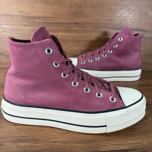 Converse All Star Lift Platform High Top Sneakers Suede Shoes Women’s Size 9